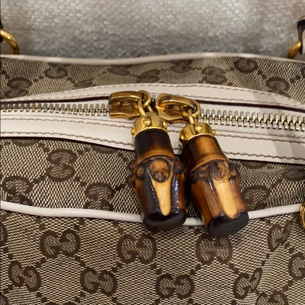 Gucci Monogram Wave Medium Boston Cream Bag - Picture 2 of 5